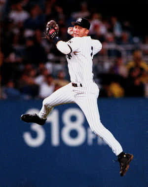 Derek Jeter Jumping Catch Wallpaper