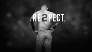 Derek Jeter With Respect Word Wallpaper