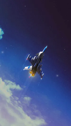 Descending Jet Iphone In The Air Wallpaper
