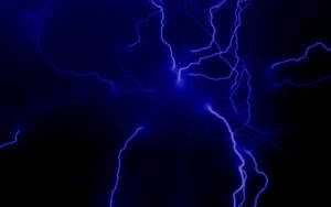 Descending Lightning Thunderstorm Wallpaper