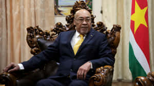 Dési Bouterse At Paramaribo Presidential Palace Wallpaper