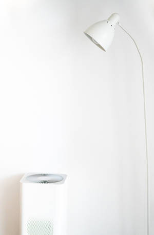 Desk Lamp On White Background Wallpaper