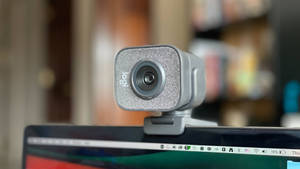 Desktop Silver Webcam For Streaming Wallpaper