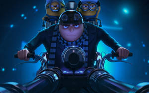 Despicable Me Gru In Motorcycle Wallpaper