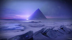 Destiny 2 Beyond Light Pyramid With Purple Skies Wallpaper