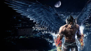 Devil Jin Kazama With Quote Wallpaper