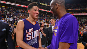 Devin Booker Meeting Kobe Bryant Wallpaper