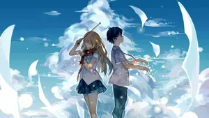 Devoted Anime Fan's Ultimate Gaming Station Wallpaper