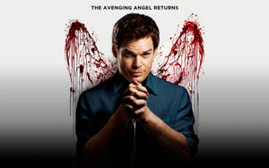 Dexter Character Blood Splatter Wings Wallpaper