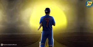Dhoni 7 Looking Out At The Sunrise Wallpaper