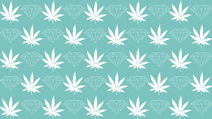 Diamond Supply Co White Cannabis Pattern Wallpaper