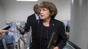 Dianne Feinstein Ascending Stairs Wallpaper