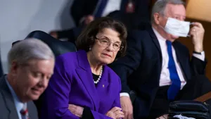 Dianne Feinstein In Purple Suit Wallpaper