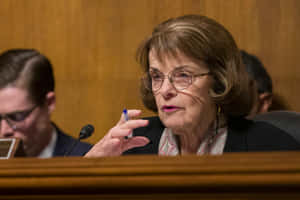 Dianne Feinstein Speaking Up In Congress Wallpaper