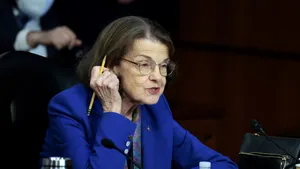 Dianne Feinstein With Pencil In Hand Wallpaper