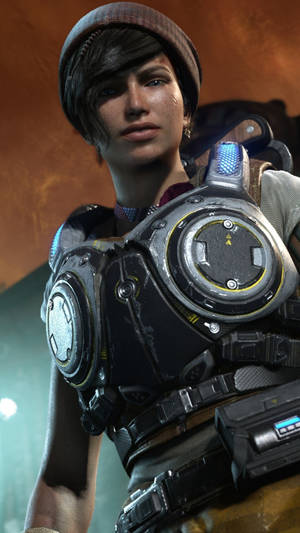 Diaz Futuristic Vest Gears 5 Phone Wallpaper