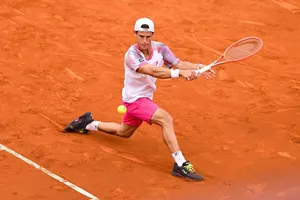 Diego Schwartzman During Tennis Match Wallpaper