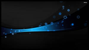 Digital 2d Bubble In Black And Blue Background Wallpaper