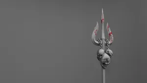 Digital 3d Render Trishul Wallpaper