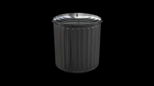 Digital Art Metal Trash Can Wallpaper