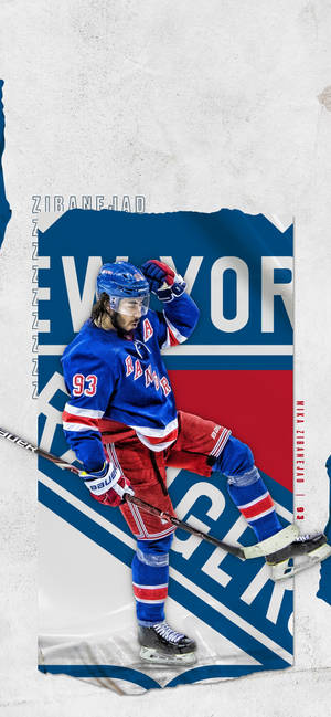 Digital Art New York Rangers Mika Zibanejad Wallpaper