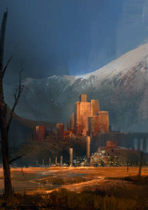 Digital Art Of Ancient City Wallpaper