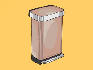 Digital Art Of Rectangular Step Trash Can Wallpaper
