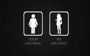 Digital Black And White I Love My Girlfriend Wallpaper