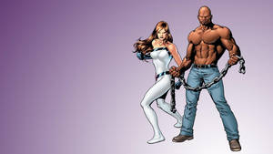 Digital Gradient Luke Cage And Jessica Jones Wallpaper