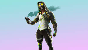 Digital Poster Man Wearing Gas Mask Wallpaper