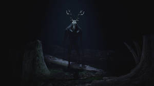 Digital Wendigo In The Woods Wallpaper