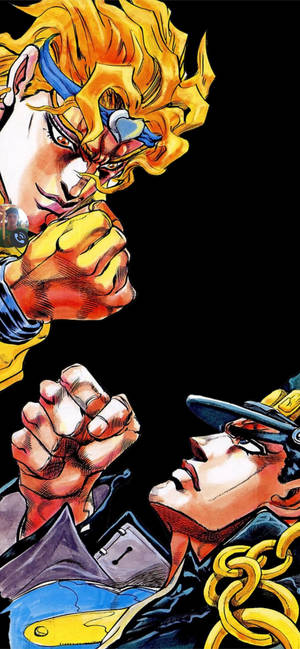 Dio And Kujo Jojo Iphone Wallpaper