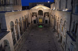 Diocletians Palace In The Evening Wallpaper