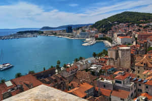 Diocletians Palace Location Aerial Photo Wallpaper