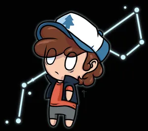 Dipper Pines Cute Digital Art Wallpaper