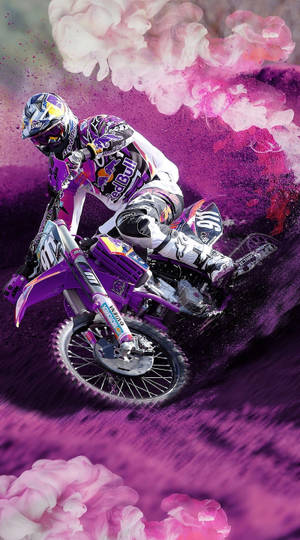 Dirt Bike Pink Smoke Wallpaper