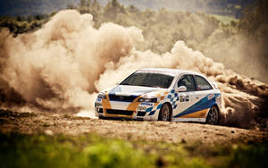 Dirt Car Clouds Of Smoke Wallpaper