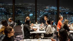 Discover The Breathtaking View From Cn Tower's Revolving Restaurant Wallpaper