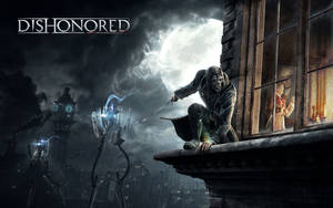 Dishonored 2 Corvo Attano By Window Ledge Wallpaper