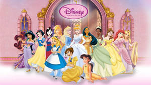 Disney 1920x1080 Hd Princesses At Castle Door Wallpaper