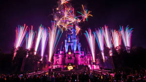 Disney Castle Fireworks Wallpaper