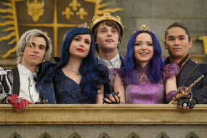 Disney Descendants Wearing Crowns Wallpaper