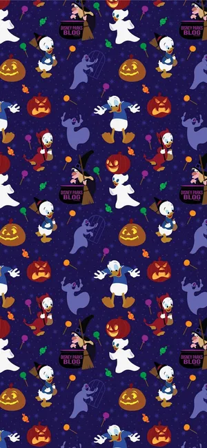 Disney Halloween Blue Theme Wallpaper
