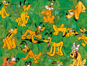 Disney Pluto's Faces Wallpaper