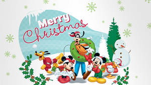 Disney Pluto Snowman Wallpaper
