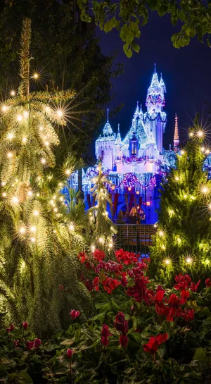 Disney World Christmas Theme Iphone Wallpaper