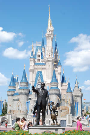 Disney World Walt Disney And Mickey Mouse Iphone Wallpaper