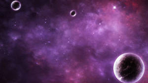 Distant Planets In The Galaxy Background Wallpaper