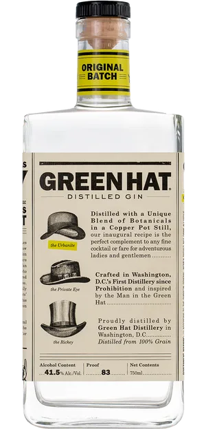 Distinctive Green Hat Gin Bottle Wallpaper