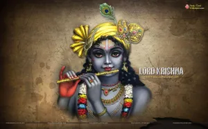 Divine Essence - Lord Krishna Desktop Wallpaper Wallpaper
